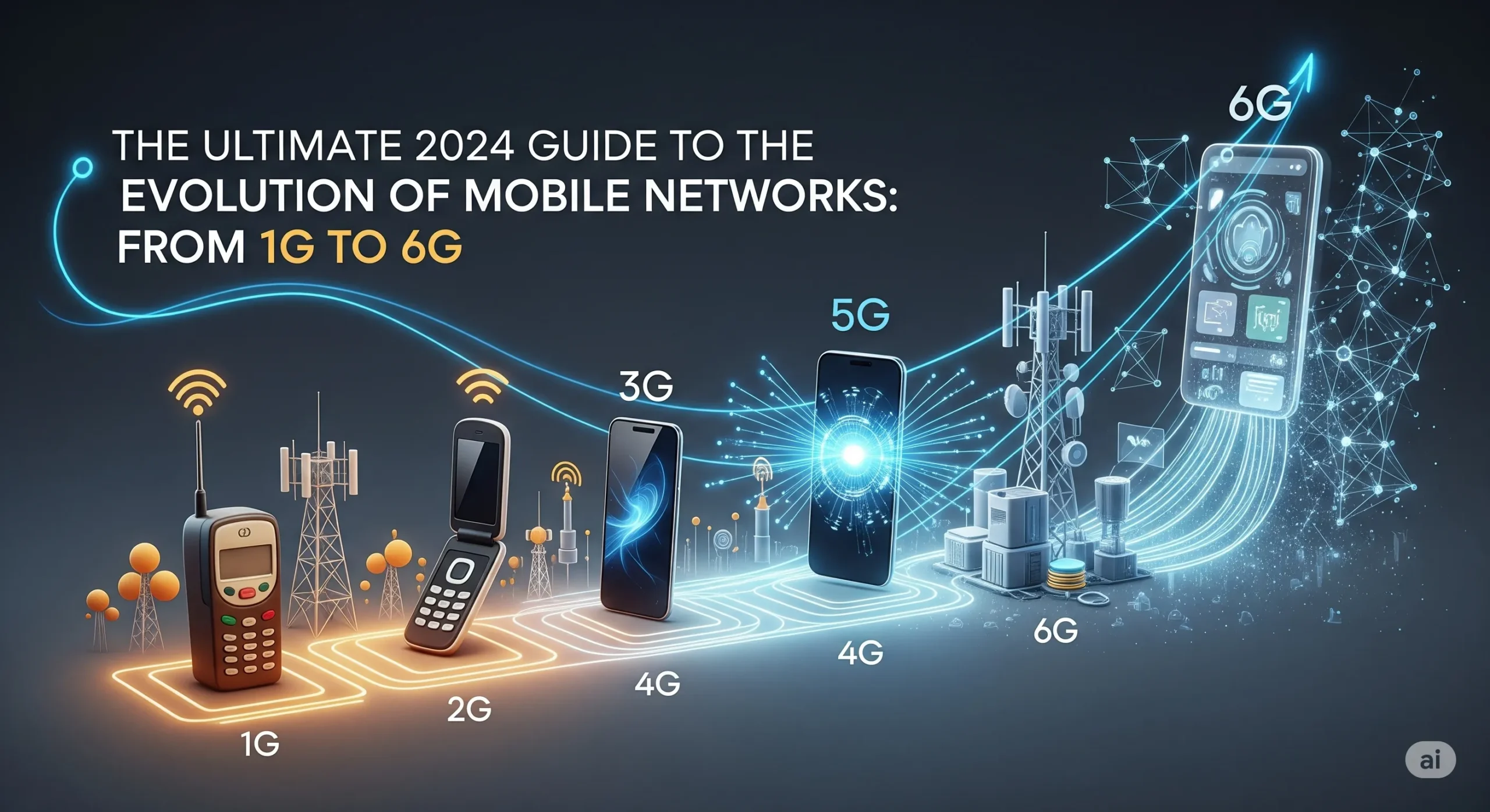 The Ultimate 2024 Guide to the Evolution of Mobile Networks From 1G to 6G scaled Virtual Universe Hub "Time, which knows every secret."